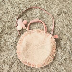 Most Wanted Design by Carlos Souza Women's Circle Straw Bag Pink